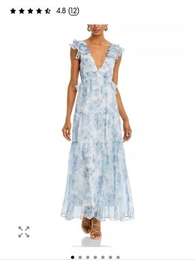 open lace back dress Naelle Premium Mesh Draped Corset Gown in Light Aqua main image 1